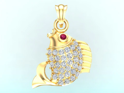 Carp pendant - Fish pendant - Womens pendants - N1034 3D Print Model