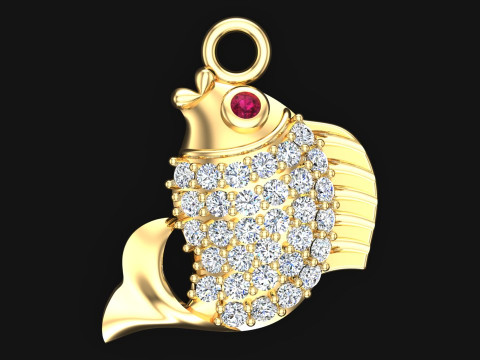 Carp pendant - Fish pendant - Womens pendants - N1034 3D Print Model