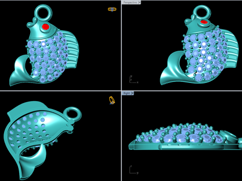 Carp pendant - Fish pendant - Womens pendants - N1034 3D Print Model
