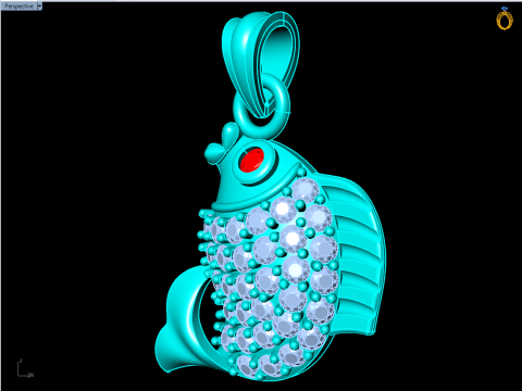 Carp pendant - Fish pendant - Womens pendants - N1034 3D Print Model