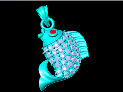 Carp pendant - Fish pendant - Womens pendants - N1034 3D Print Model