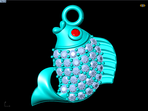 Carp pendant - Fish pendant - Womens pendants - N1034 3D Print Model