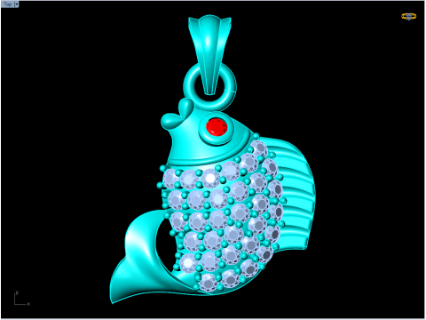 Carp pendant - Fish pendant - Womens pendants - N1034 3D Print Model