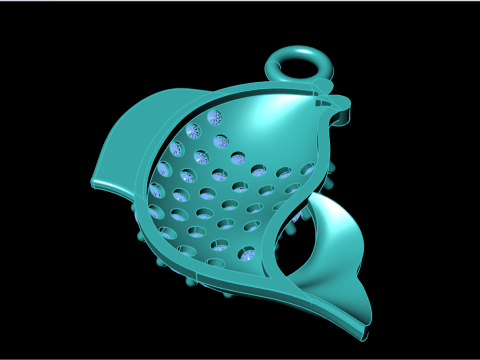 Carp pendant - Fish pendant - Womens pendants - N1034 3D Print Model