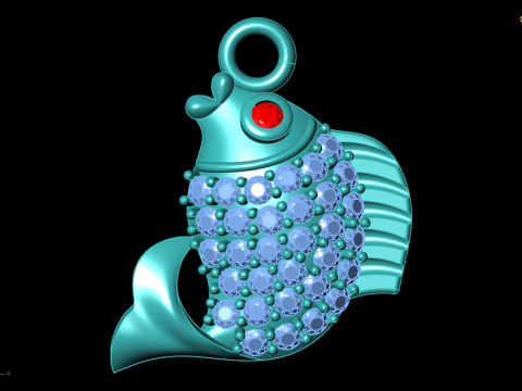 Carp pendant - Fish pendant - Womens pendants - N1034 3D Print Model