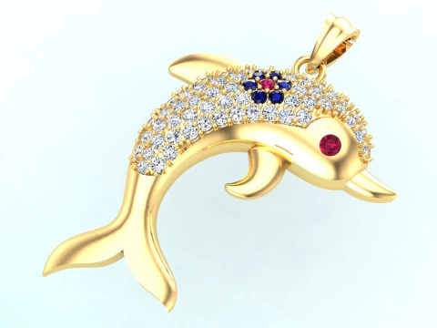 Dolphin pendant - Womens pendants - N628 3D Print Model