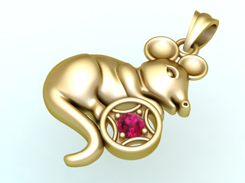 Mickey Mouse Pendant - Mouse Pendant - N1019 3D Baskı Modeli