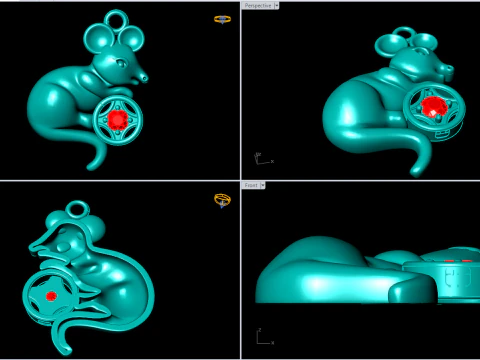 Mickey Mouse Pendant - Mouse Pendant - N1019 3D Print Model