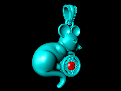 Mickey Mouse Pendant - Mouse Pendant - N1019 3D Baskı Modeli