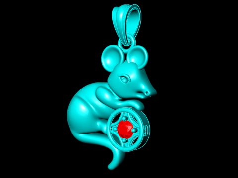 Mickey Mouse Pendant - Mouse Pendant - N1019 3D Baskı Modeli