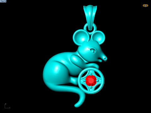 Mickey Mouse Pendant - Mouse Pendant - N1019 3D Baskı Modeli