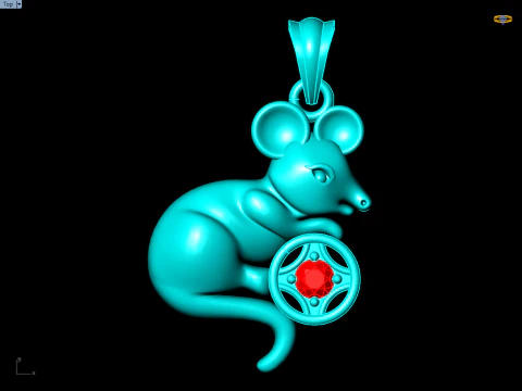 Mickey Mouse Pendant - Mouse Pendant - N1019 3D Print Model