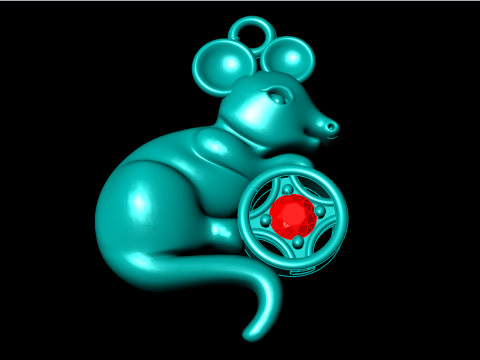 Mickey Mouse Pendant - Mouse Pendant - N1019 3D Baskı Modeli
