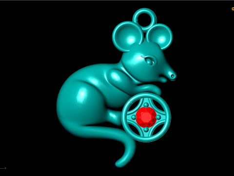 Mickey Mouse Pendant - Mouse Pendant - N1019 3D Baskı Modeli