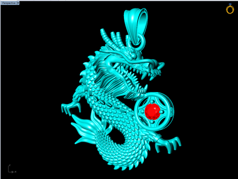 Dragon Pendant - Zodiac Pendant - N720 3D Baskı Modeli
