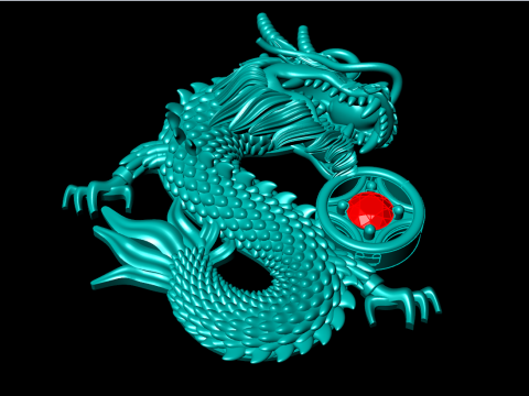 Dragon Pendant - Zodiac Pendant - N720 3D Baskı Modeli