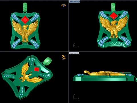 Eagle pendant - Mens pendant - N924 3D Print Model