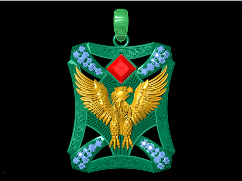 Eagle pendant - Mens pendant - N924 3D Print Model