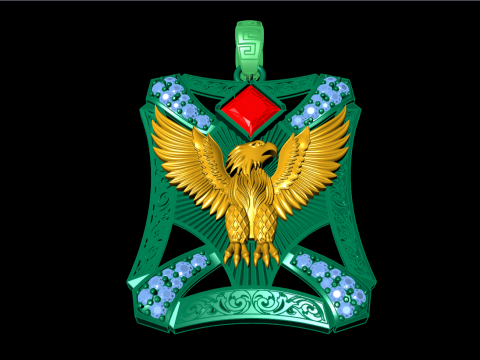Eagle pendant - Mens pendant - N924 3D Принт Модель