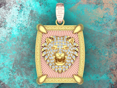 Tiger pendant - Mens pendant - N101224 3D printmodel