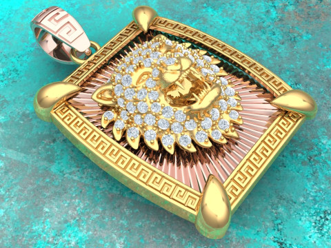 Tiger pendant - Mens pendant - N101224 3D 打印模型
