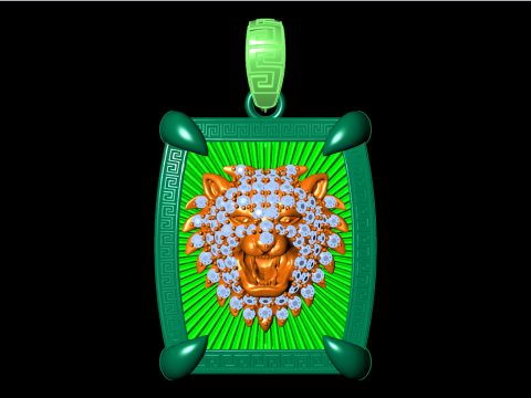 Tiger pendant - Mens pendant - N101224 3D 打印模型