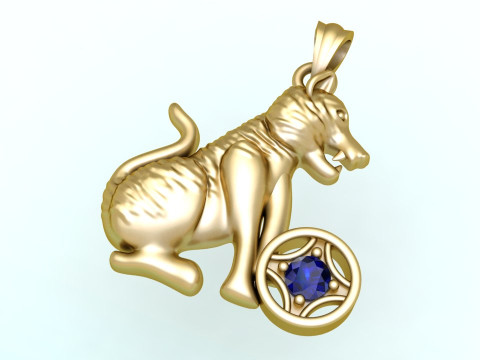 Tiger pendant - Zodiac pendant - N1151 Modello di stampa 3D