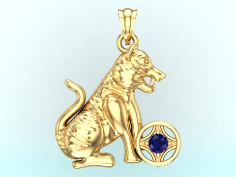 Tiger pendant - Zodiac pendant - N1151 Modello di stampa 3D
