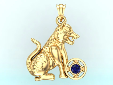 Tiger pendant - Zodiac pendant - N1151 3D Print Model