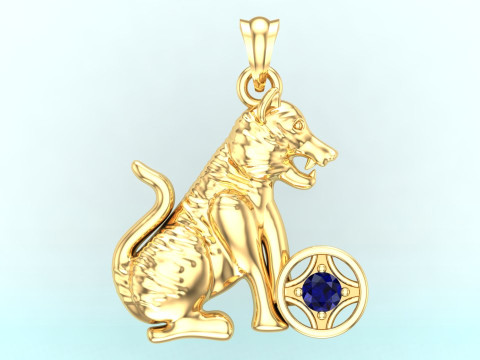 Tiger pendant - Zodiac pendant - N1151 Modello di stampa 3D