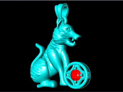 Tiger pendant - Zodiac pendant - N1151 Modello di stampa 3D
