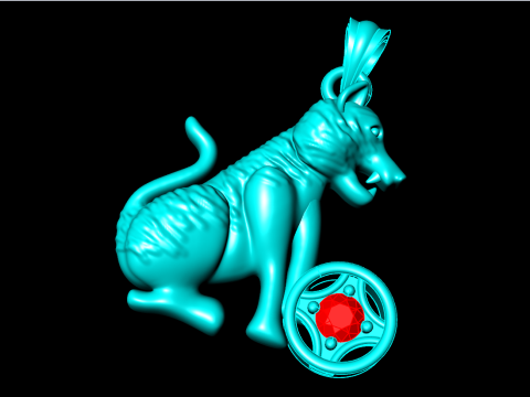 Tiger pendant - Zodiac pendant - N1151 Modello di stampa 3D