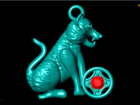 Tiger pendant - Zodiac pendant - N1151 3D Print Model