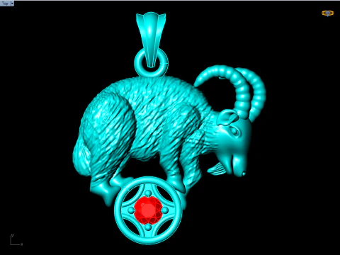 Goat pendant - Zodiac pendant - N1059 3D Print Model