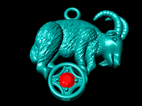 山羊吊坠 - 十二生肖吊坠 - N1059 3D 打印模型