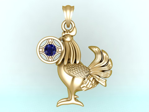 Chicken Pendant - Zodiac pendant - N253 3D printmodel