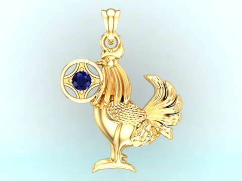 Chicken Pendant - Zodiac pendant - N253 3D Принт Модель
