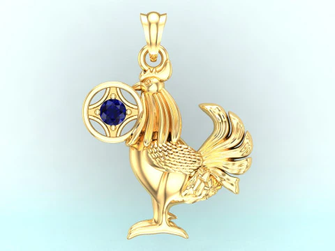Chicken Pendant - Zodiac pendant - N253 3D Print Model