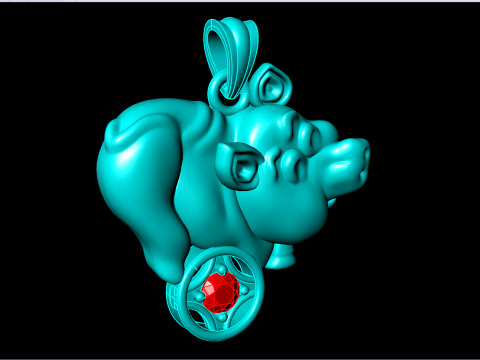 Pendentif Cochon - Pendentif Zodiaque - N309 Modèles 3D en vedette