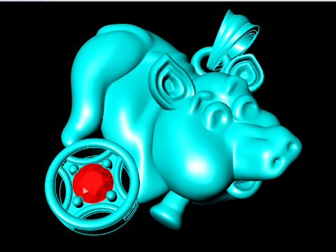 Pendentif Cochon - Pendentif Zodiaque - N309 Modèles 3D en vedette