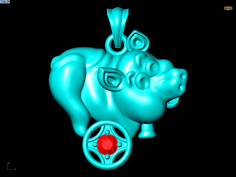 Pendentif Cochon - Pendentif Zodiaque - N309 Modèles 3D en vedette