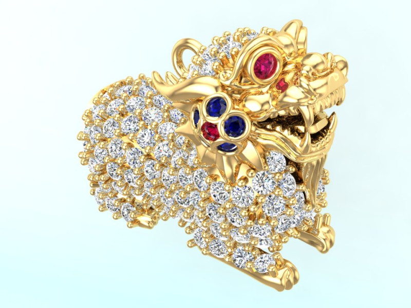 独角兽吊坠 - 貔貅吊坠 - N510 3D 打印模型 .c4d .max .obj .3ds .fbx .stl .blend 