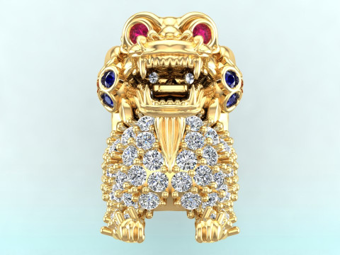 独角兽吊坠 - 貔貅吊坠 - N510 3D 打印模型