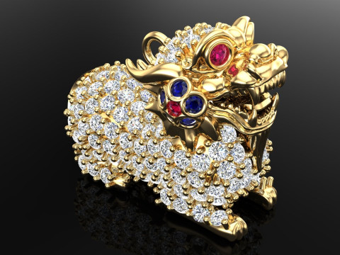 独角兽吊坠 - 貔貅吊坠 - N510 3D 打印模型