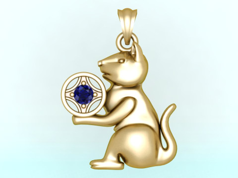 Cat pendant - Zodiac pendant - N359 3D Print Model