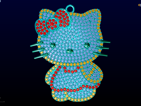 Kitty pendant - Hello kitty - Womens pendant - N306 3D Print Model