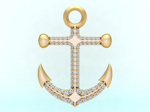 Anchor Pendant - Womens Pendant - N232 3D Print Model
