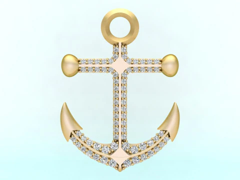 Anchor Pendant - Womens Pendant - N232 3D Print Model