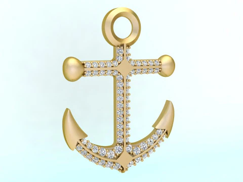 Anchor Pendant - Womens Pendant - N232 3D Print Model