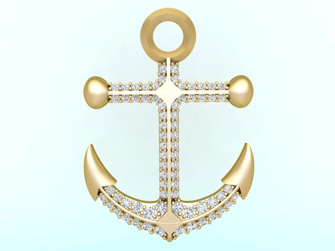 Anchor Pendant - Womens Pendant - N232 3D Print Model